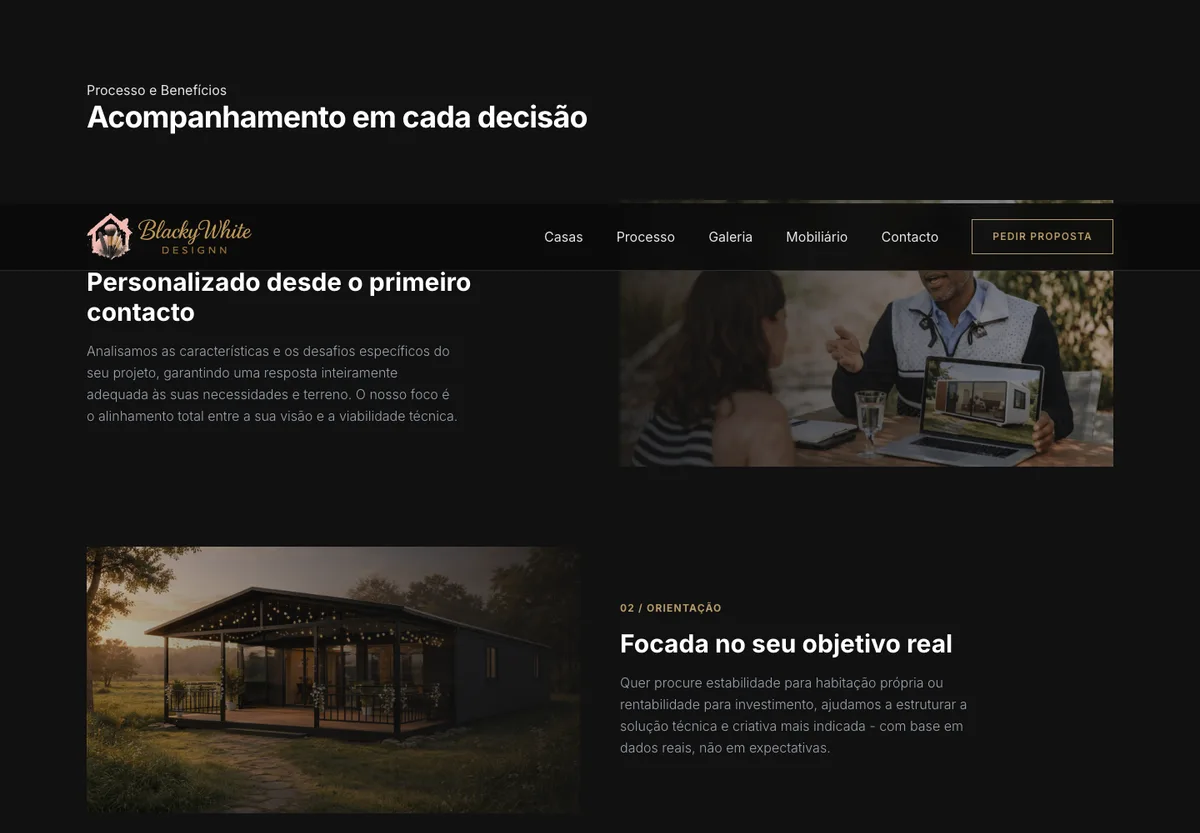Secção real sobre o processo e os benefícios da Casa Modelar